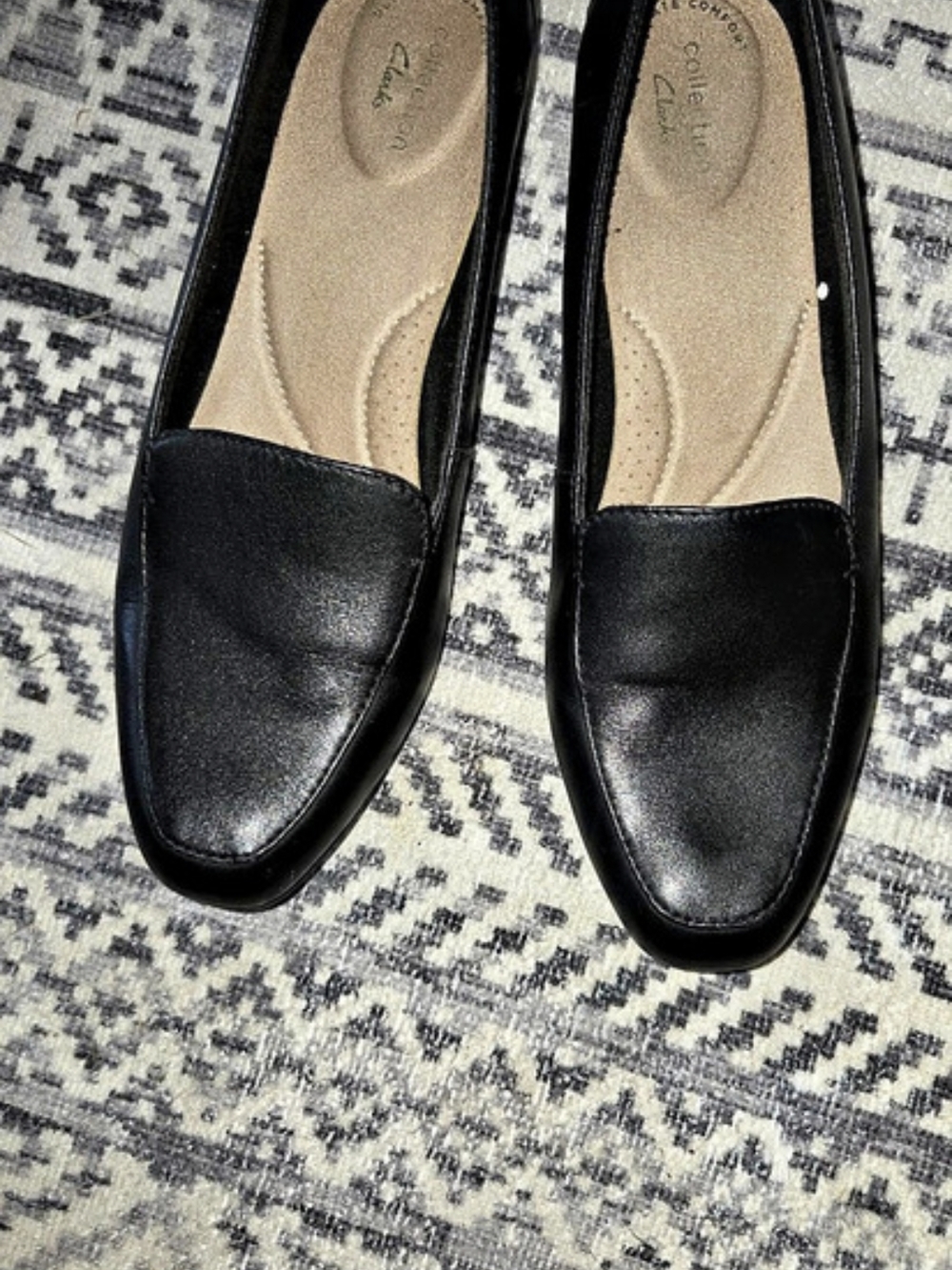 Clarks Black Loafers- Size 10
